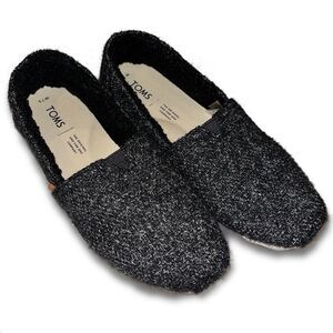 TOMS Alparga Night Owl Slip-On Shoes Blk Women’s Size 7.5 Comfort Casual Flats